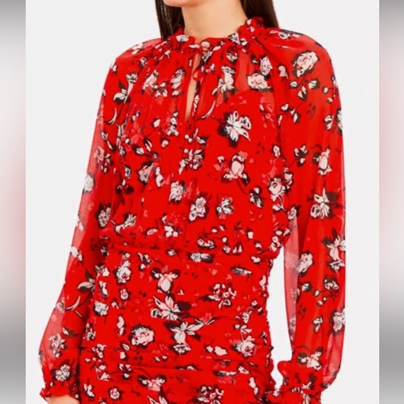 VERONICA BEARD Floral Silk Top, Size 6 - Picture 2 of 16